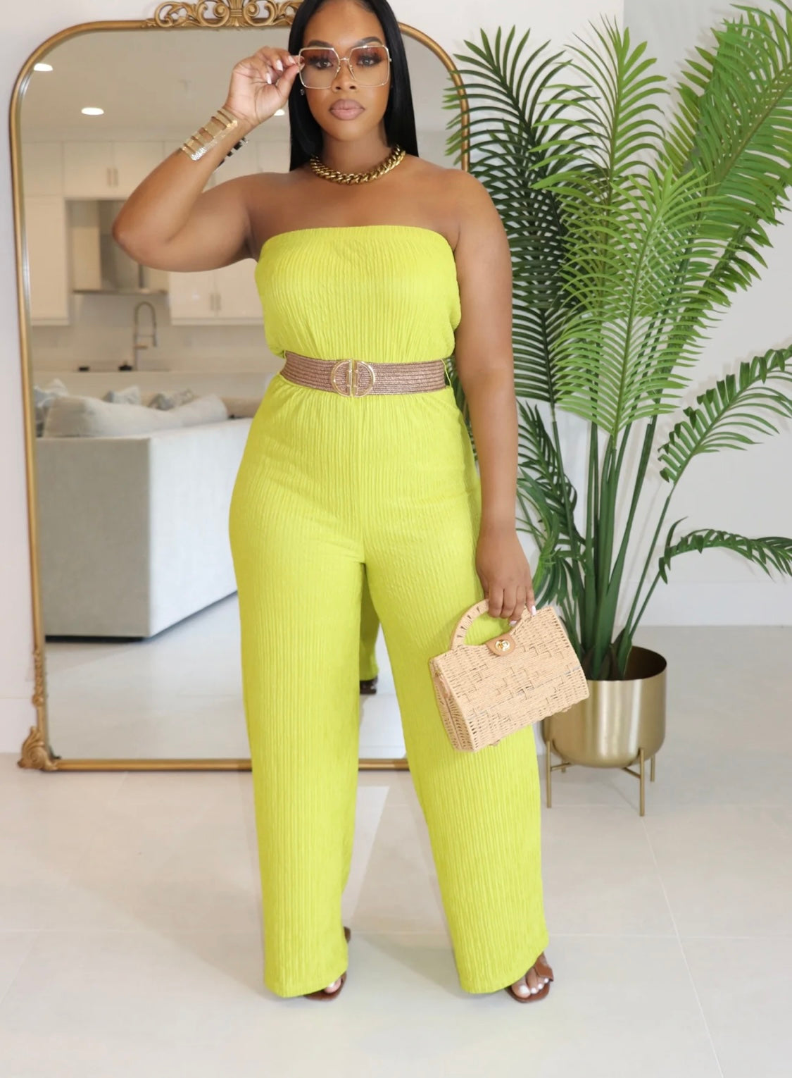 Shenee Textured Jumpsuit