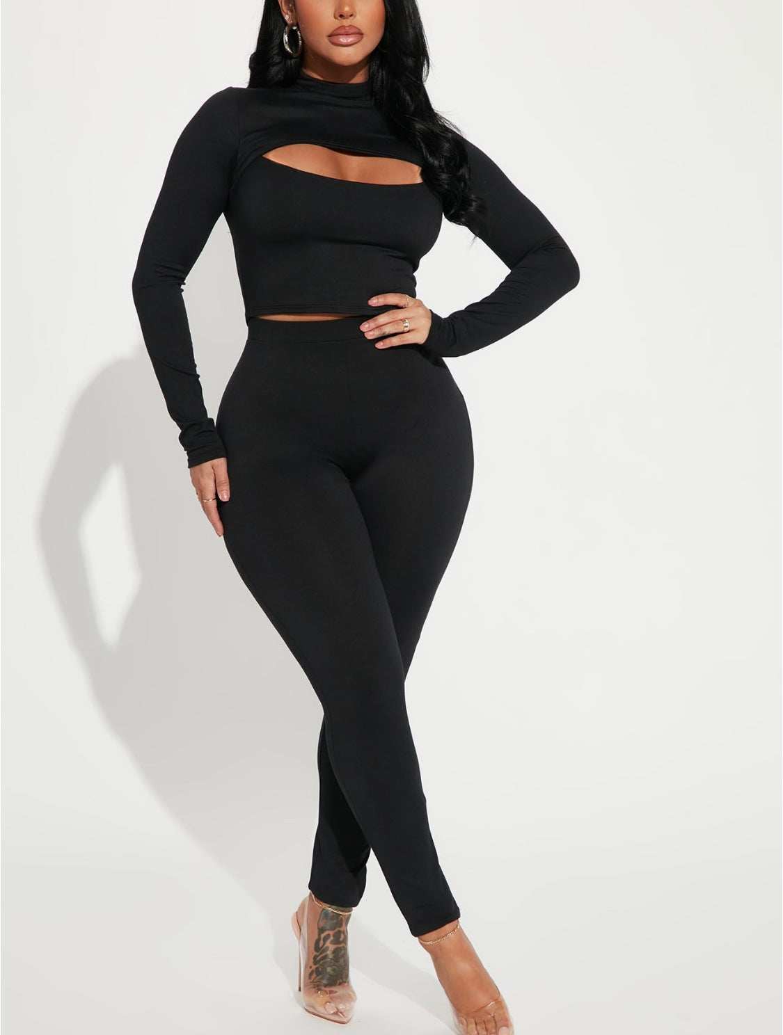 Not Too Much Leggings Set (black)