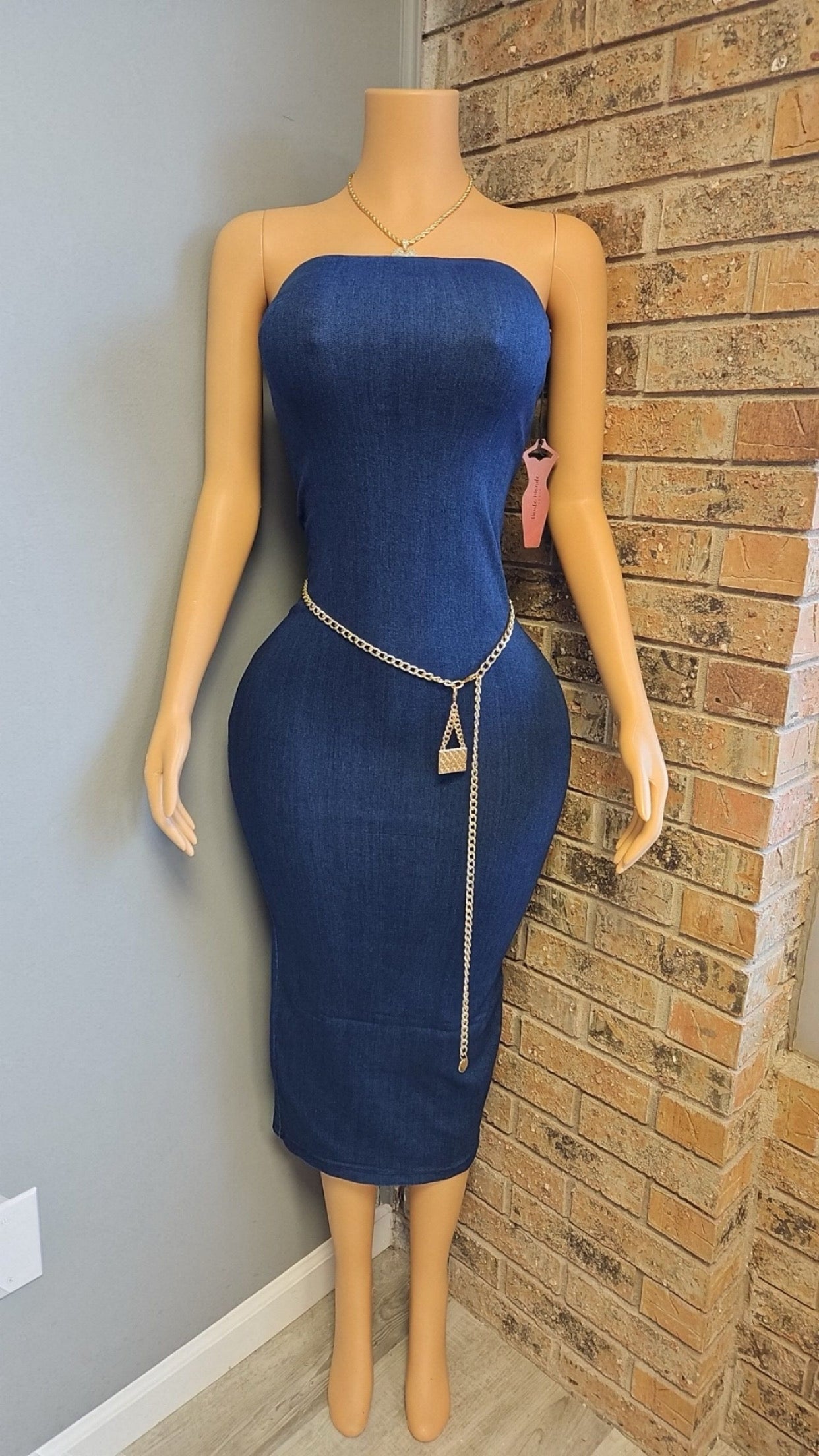 Denise Denim Tube Dress